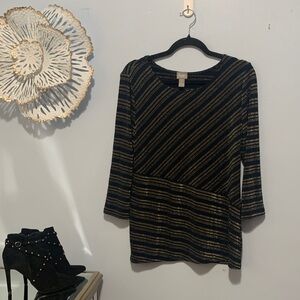 Travellers by Chicos black and gold beautiful size 1 top